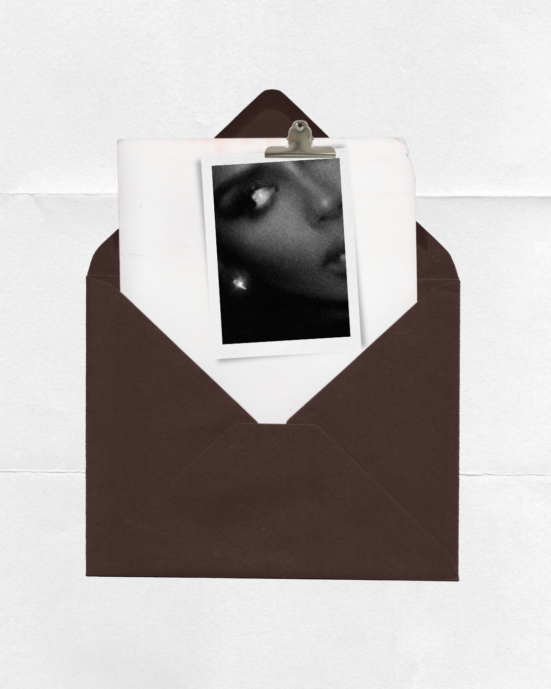 From the archive — a photograph tucked into an envelope
